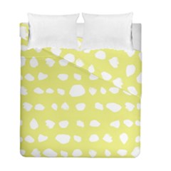 Polkadot White Yellow Duvet Cover Double Side (full/ Double Size) by Mariart