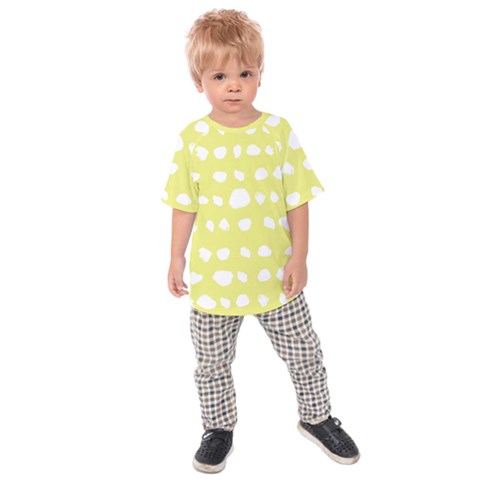 Polkadot White Yellow Kids  Raglan Tee by Mariart