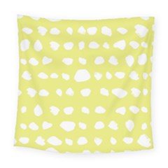 Polkadot White Yellow Square Tapestry (large) by Mariart