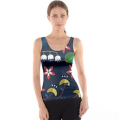 Origami Flower Floral Star Leaf Tank Top by Mariart