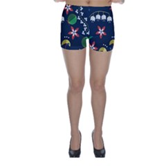 Origami Flower Floral Star Leaf Skinny Shorts by Mariart