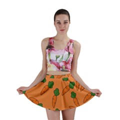 Carrot Pattern Mini Skirt by Valentinaart