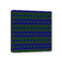 Split Diamond Blue Green Woven Fabric Mini Canvas 4  x 4  View1