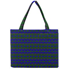 Split Diamond Blue Green Woven Fabric Mini Tote Bag by Mariart