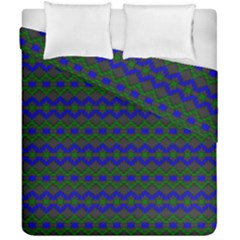 Split Diamond Blue Green Woven Fabric Duvet Cover Double Side (california King Size) by Mariart