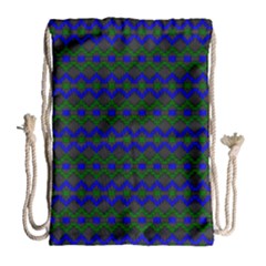 Split Diamond Blue Green Woven Fabric Drawstring Bag (large) by Mariart