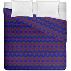 Split Diamond Blue Purple Woven Fabric Duvet Cover Double Side (king Size) by Mariart