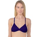 Split Diamond Blue Purple Woven Fabric Reversible Tri Bikini Top View1