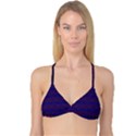 Split Diamond Blue Purple Woven Fabric Reversible Tri Bikini Top View3