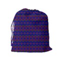 Split Diamond Blue Purple Woven Fabric Drawstring Pouches (Extra Large) View2