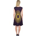 Polka Dot Circle Leaf Flower Floral Yellow Purple Red Star Capsleeve Midi Dress View2