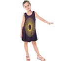 Polka Dot Circle Leaf Flower Floral Yellow Purple Red Star Kids  Sleeveless Dress View1