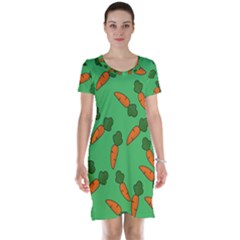 Carrot Pattern Short Sleeve Nightdress by Valentinaart