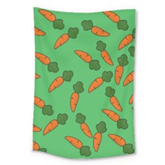 Carrot Pattern Large Tapestry by Valentinaart