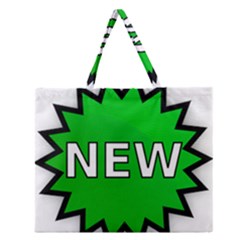 New Icon Sign Zipper Large Tote Bag