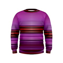 Stripes Line Red Purple Kids  Sweatshirt by Mariart