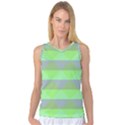 Squares Triangel Green Yellow Blue Women s Basketball Tank Top View1