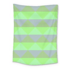 Squares Triangel Green Yellow Blue Medium Tapestry by Mariart