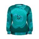 Xray Worms Fruit Apples Blue Women s Sweatshirt View1