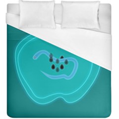 Xray Worms Fruit Apples Blue Duvet Cover (king Size) by Mariart