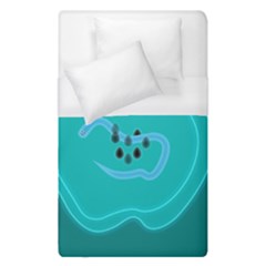 Xray Worms Fruit Apples Blue Duvet Cover (single Size) by Mariart