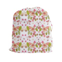 Floral Pattern Drawstring Pouches (xxl) by Valentinaart