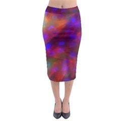 Vaccine Blur Red Midi Pencil Skirt by Mariart