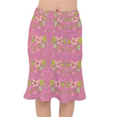 Floral Pattern Mermaid Skirt