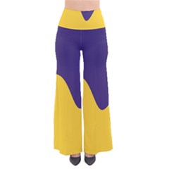 Purple Yellow Wave Pants by Mariart