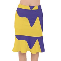 Purple Yellow Wave Mermaid Skirt