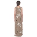 Star Flower Floral Grey Leaf Empire Waist Maxi Dress View2