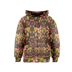 Floral Pattern Kids  Zipper Hoodie by Valentinaart