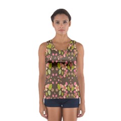 Floral Pattern Women s Sport Tank Top  by Valentinaart