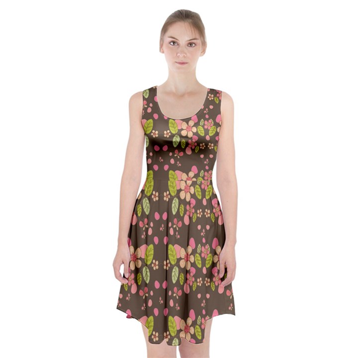 Floral pattern Racerback Midi Dress