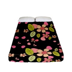 Floral Pattern Fitted Sheet (full/ Double Size) by Valentinaart