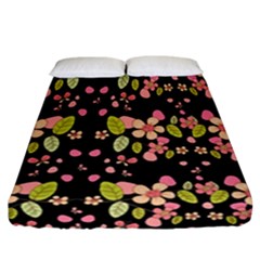 Floral Pattern Fitted Sheet (california King Size) by Valentinaart