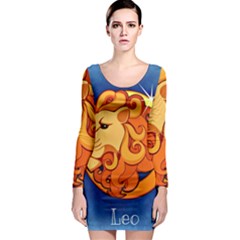 Zodiac Leo Long Sleeve Bodycon Dress by Mariart