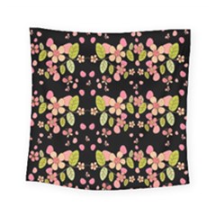 Floral Pattern Square Tapestry (small) by Valentinaart