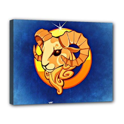 Zodiac Aries Canvas 14  X 11  by Mariart