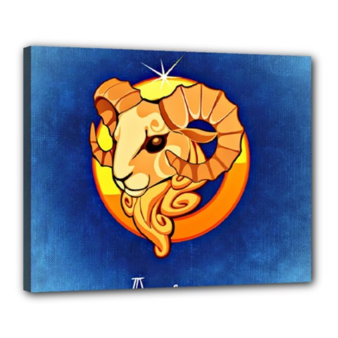 Zodiac Aries Canvas 20  X 16  by Mariart