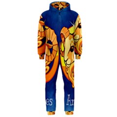 Zodiac Aries Hooded Jumpsuit (men)  by Mariart