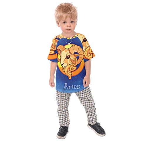 Zodiac Aries Kids  Raglan Tee by Mariart