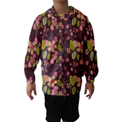 Floral Pattern Hooded Wind Breaker (kids) by Valentinaart