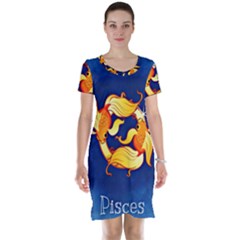 Zodiac Pisces Short Sleeve Nightdress by Mariart