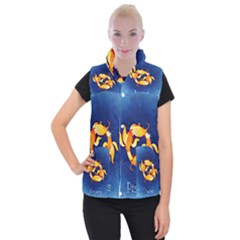 Zodiac Pisces Women s Button Up Puffer Vest by Mariart