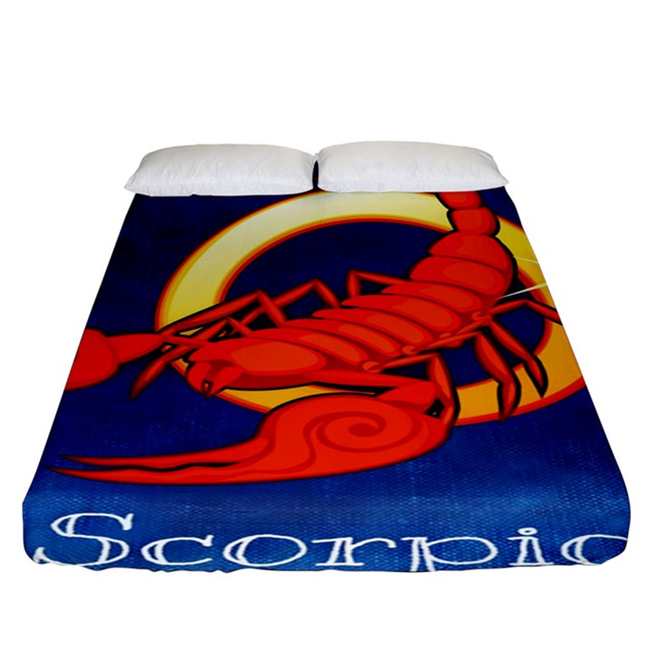 Zodiac Scorpio Fitted Sheet (King Size)