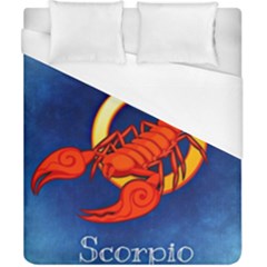 Zodiac Scorpio Duvet Cover (california King Size) by Mariart