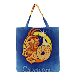 Zodiac Capricorn Grocery Tote Bag by Mariart