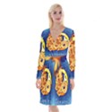 Zodiac Capricorn Long Sleeve Velvet Front Wrap Dress View1