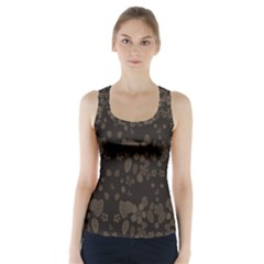 Floral Pattern Racer Back Sports Top by Valentinaart